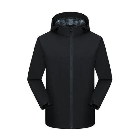 Outdoor Solid Color Thin Jacket - Windproof Jacket Men's Hooded Mountaineering Clothing