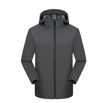 Outdoor Solid Color Thin Jacket - Windproof Jacket Men's Hooded Mountaineering Clothing