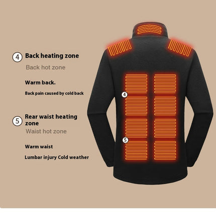 Dual Control Heating Jacket 3 In 1 Cold Protection and Warm Ski Suit Jacket Smart Electric Heating Suit