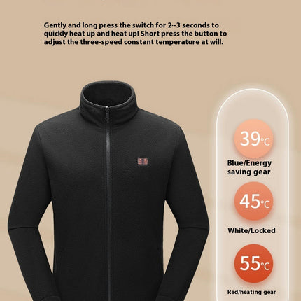 Dual Control Heating Jacket 3 In 1 Cold Protection and Warm Ski Suit Jacket Smart Electric Heating Suit