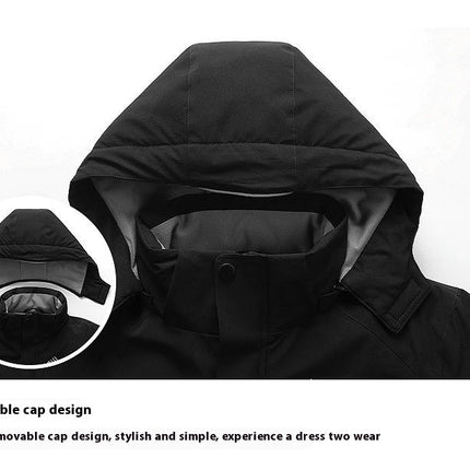 Heating Jacket Men's and Women's Outdoor Plus Velvet Warm Mountaineering Clothes USB Charging Heating Clothes