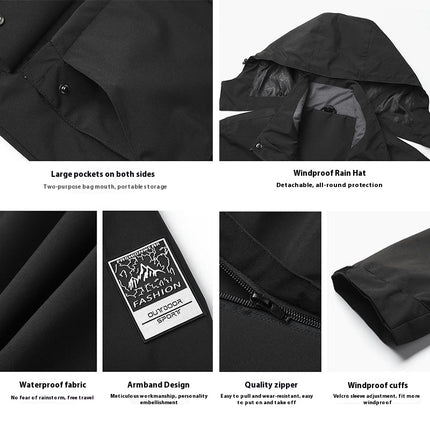 Warm 3-in-1 Jacket - Waterproof Jacket, Outdoor Windproof Mountaineering Clothing