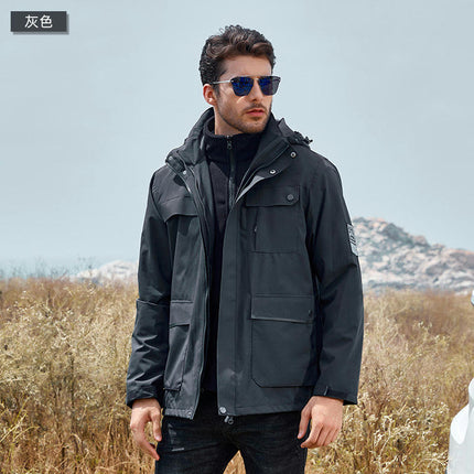 Warm 3-in-1 Jacket - Waterproof Jacket, Outdoor Windproof Mountaineering Clothing