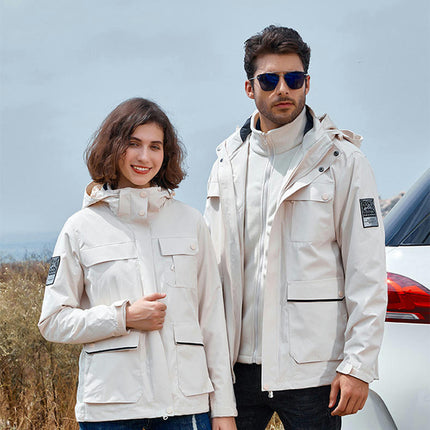 Warm 3-in-1 Jacket - Waterproof Jacket, Outdoor Windproof Mountaineering Clothing