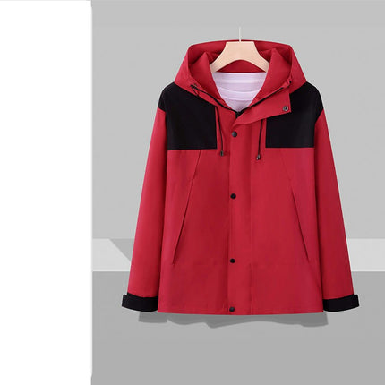 Men and Women Windproof Jacket Waterproof Lightweight Mountain Sport Jacket Hooded Raincoat