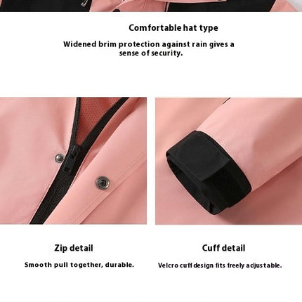 Men and Women Windproof Jacket Waterproof Lightweight Mountain Sport Jacket Hooded Raincoat