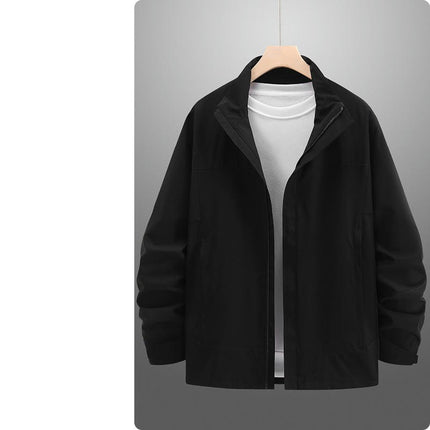 Men's Rain Jacket Waterproof with Hooded Hiking Coat Lightweight Windbreaker