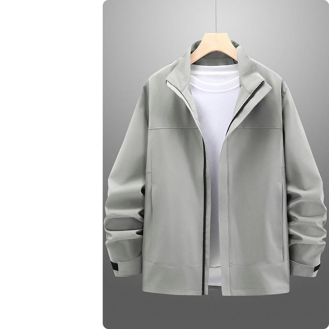 Men's Rain Jacket Waterproof with Hooded Hiking Coat Lightweight Windbreaker