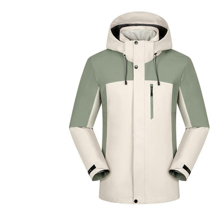 Men's Ski Jacket 3 in 1 Waterproof Winter Snow Jacket Windproof Hooded with Inner Warm Fleece Coat