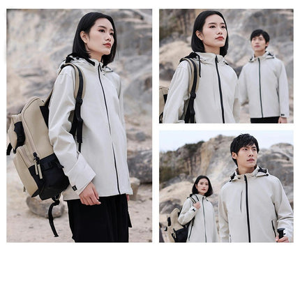 Solid Color Thin Jacket-Outdoor Hooded Jacket Windproof and Waterproof Mountaineering Clothing