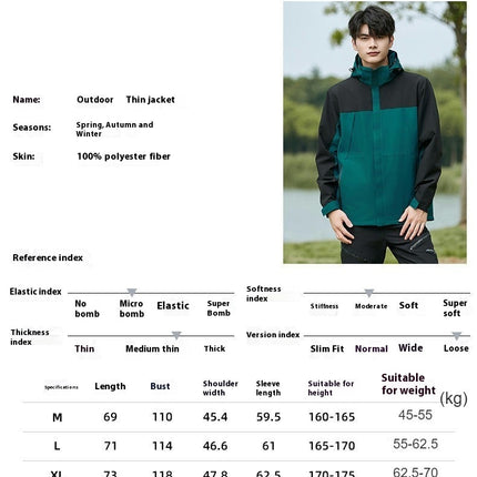 Lightweight Waterproof Jacket Windproof Rain Hooded jackets for Men and Women Hiking Cycling Travel