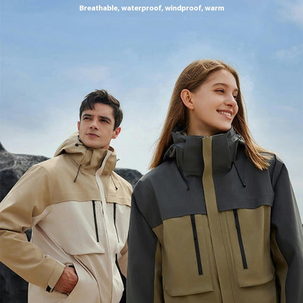 Men's and Women's Warm Jackets, Graphene Heat Storage Parkas, Windproof Mountaineering Clothing