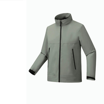 Men's and Women's Stand Collar Thin Jacket Spring and Autumn Outdoor Windproof and Rainproof Jacket