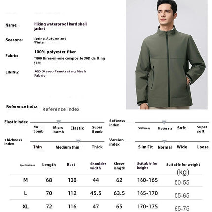 Men's and Women's Stand Collar Thin Jacket Spring and Autumn Outdoor Windproof and Rainproof Jacket