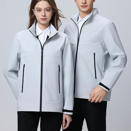 Men's and Women's Stand Collar Thin Jacket Spring and Autumn Outdoor Windproof and Rainproof Jacket