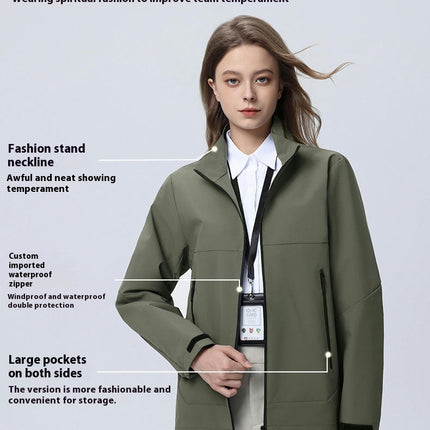 Men's and Women's Stand Collar Thin Jacket Spring and Autumn Outdoor Windproof and Rainproof Jacket