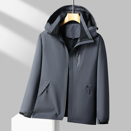 Mens Windproof Jacket Waterproof Lightweight Mountain Sport Jacket Hooded Windbreaker Raincoat