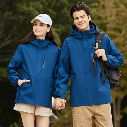 Mens Windproof Jacket Waterproof Lightweight Mountain Sport Jacket Hooded Windbreaker Raincoat