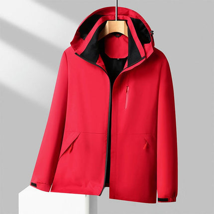 Mens Windproof Jacket Waterproof Lightweight Mountain Sport Jacket Hooded Windbreaker Raincoat