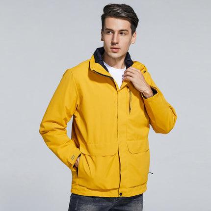 Winter Outdoor Three-In-One Jacket With Detachable Down Liner, Windproof and Rainproof Jacket