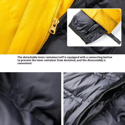 Winter Outdoor Three-In-One Jacket With Detachable Down Liner, Windproof and Rainproof Jacket