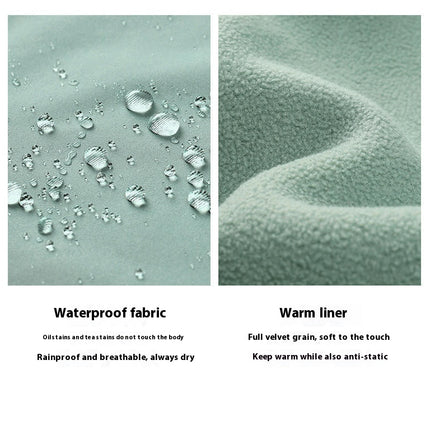Waterproof 3-in-1 Ski Jacket, Winter Windproof Hooded Jacket with Inner Fleece Warm Coat