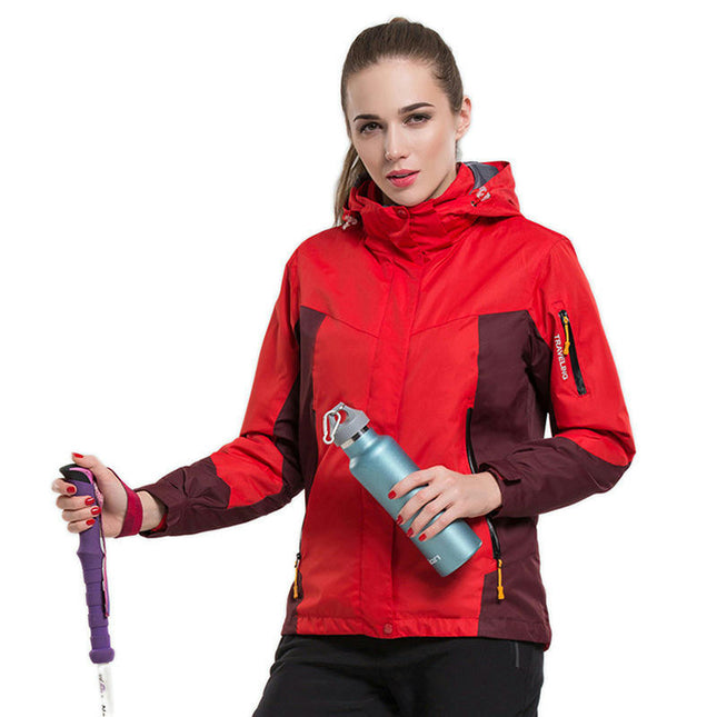 Outdoor Winter Jacket Three-In-One Mountaineering Clothing Fleece Cold-proof Warm Jacket