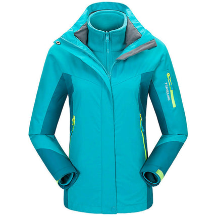 Outdoor Winter Jacket Three-In-One Mountaineering Clothing Fleece Cold-proof Warm Jacket