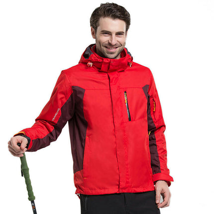 Outdoor Winter Jacket Three-In-One Mountaineering Clothing Fleece Cold-proof Warm Jacket