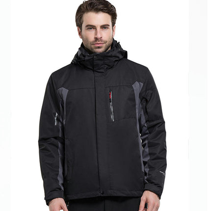 Outdoor Winter Jacket Three-In-One Mountaineering Clothing Fleece Cold-proof Warm Jacket