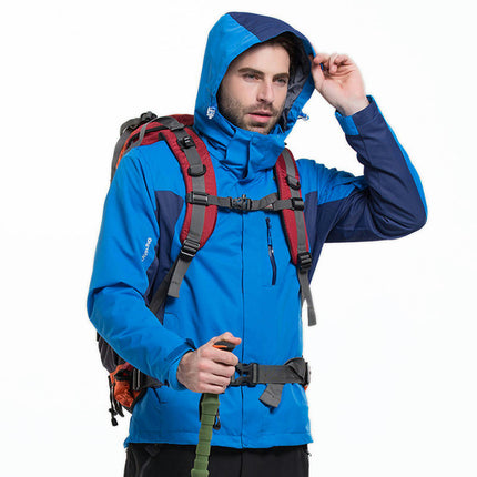 Outdoor Winter Jacket Three-In-One Mountaineering Clothing Fleece Cold-proof Warm Jacket