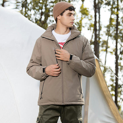 Waterproof Rain Jacket Lightweight Raincoat Hooded Hiking Jacket Softshell Windbreaker