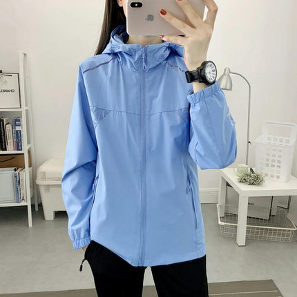 Double-sided Jacket-Women's Outdoor Single-layer Windproof Hooded Jacket Camouflage Jacket Men