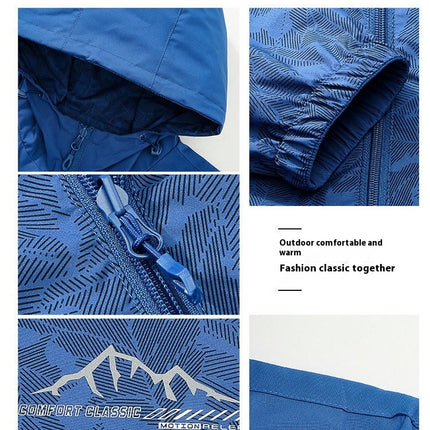 Double-sided Jacket-Women's Outdoor Single-layer Windproof Hooded Jacket Camouflage Jacket Men