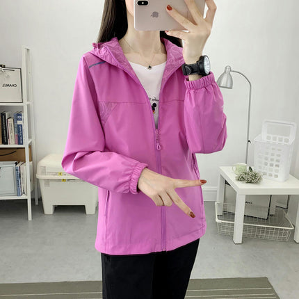 Double-sided Jacket-Women's Outdoor Single-layer Windproof Hooded Jacket Camouflage Jacket Men