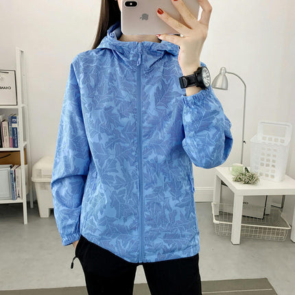 Double-sided Jacket-Women's Outdoor Single-layer Windproof Hooded Jacket Camouflage Jacket Men