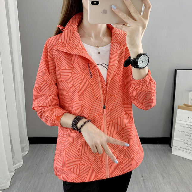 Women's Outdoor Waterproof Rain Jacket Softshell with Hooded Lightweight Windbreaker for Hiking
