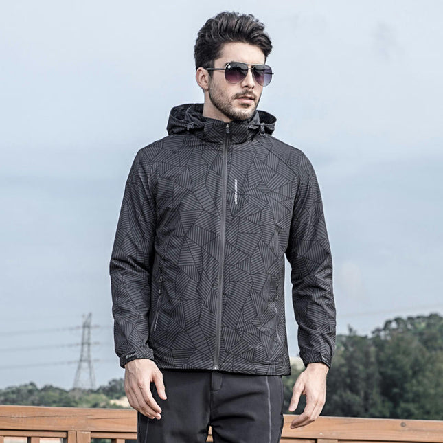Women's Outdoor Waterproof Rain Jacket Softshell with Hooded Lightweight Windbreaker for Hiking