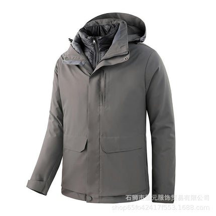 3 in 1 Jacket for Men and Women Outdoor Windproof and Waterproof with Removable Down Liner