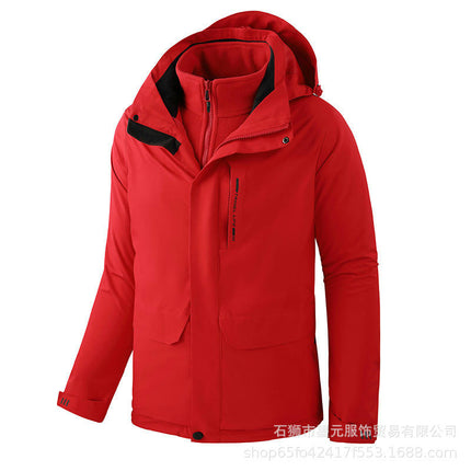 Men's and Women's 3-In-1 Jacket With Detachable Fleece Liner for Winter Waterproof and Windproof