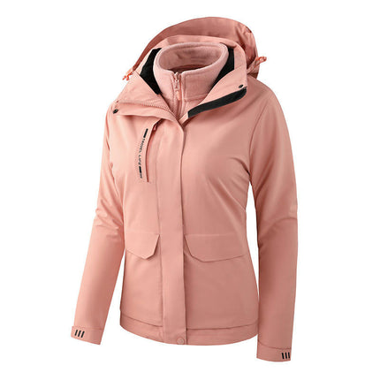 Men's and Women's 3-In-1 Jacket With Detachable Fleece Liner for Winter Waterproof and Windproof