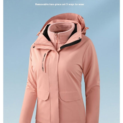 Men's and Women's 3-In-1 Jacket With Detachable Fleece Liner for Winter Waterproof and Windproof