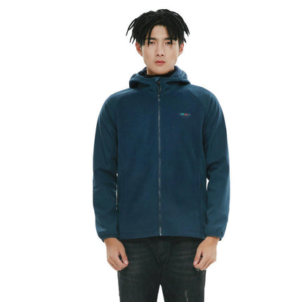 Women's Spring and Autumn Outdoor Windproof Warm Fleece Splicing Hooded Sports Sweater Jacket