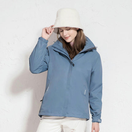Outdoor Jacket Waterproof, Windproof and Warm Men's and Women's Three-In-One Jacket