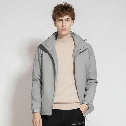 Outdoor Jacket Waterproof, Windproof and Warm Men's and Women's Three-In-One Jacket