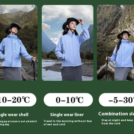 3-in-1 Jacket - Waterproof Cycling Hiking Mountaineering Windproof Jacket