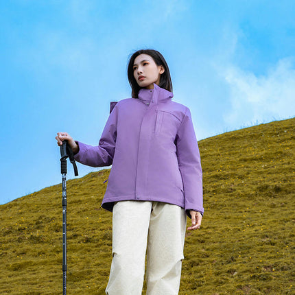 Men's and Women's Outdoor Windproof and Waterproof 3-In-1 Autumn and Winter Warm Jacket