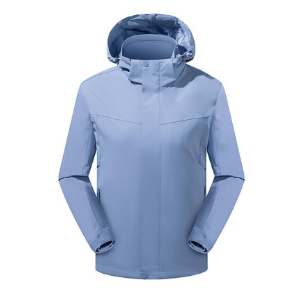 Men's Waterproof 3-in-1 Ski Jacket, Winter Windproof Hooded Jacket with Inner Warm Coat