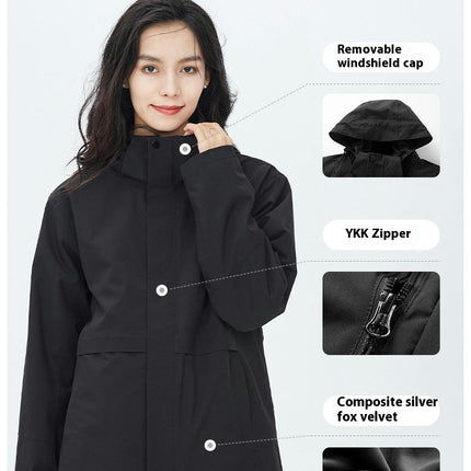Men's and Women's Mountain Ski Jacket 3 in 1 Waterproof Winter Jacket Warm Snow Jacket