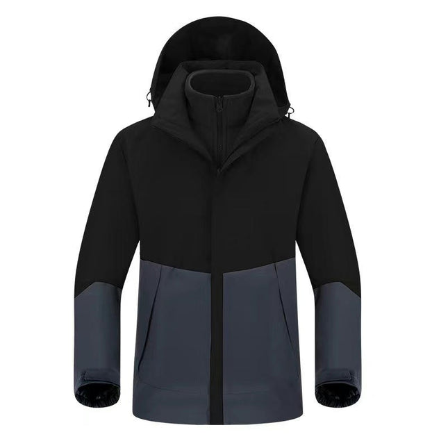 Three-In-One Waterproof Jacket for Men and Women, Windproof and Warm Mountaineering Suit 1